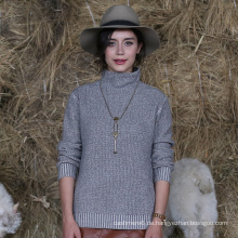 Meistverkaufte Produkt Frauen High Neck Pullover Cashmere-Pullover mit bester Qualität